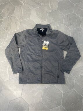 Edwards Performance Tek Full-Zip Jacket | NWT | Medium | Gray & Black Fleece
